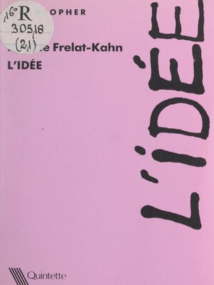cover image of L'idée